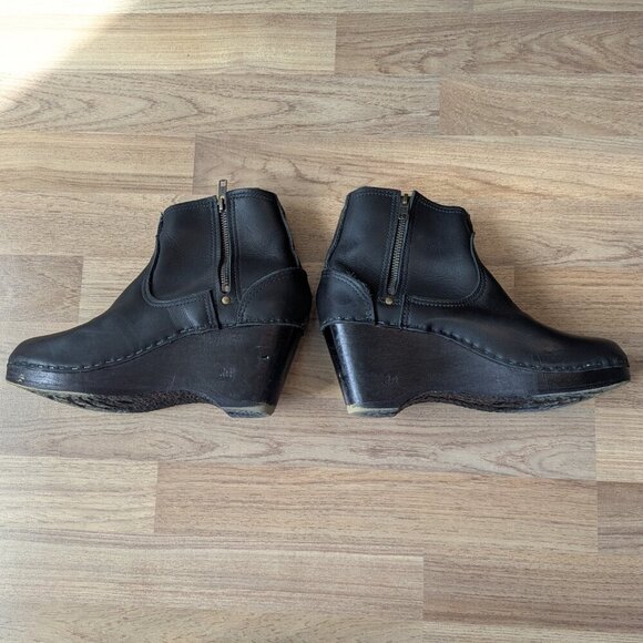 No. 6 Store Leather Clog Boots | Handmade Classic | Black - Picture 3 of 13